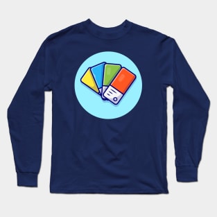 Color Palette Cartoon Vector Icon Illustration Long Sleeve T-Shirt